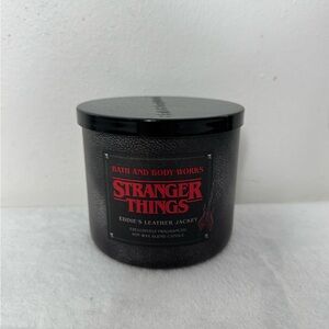 Bath and Body Works Stranger Things Eddie Munson’s Leather Jacket Candle NEW